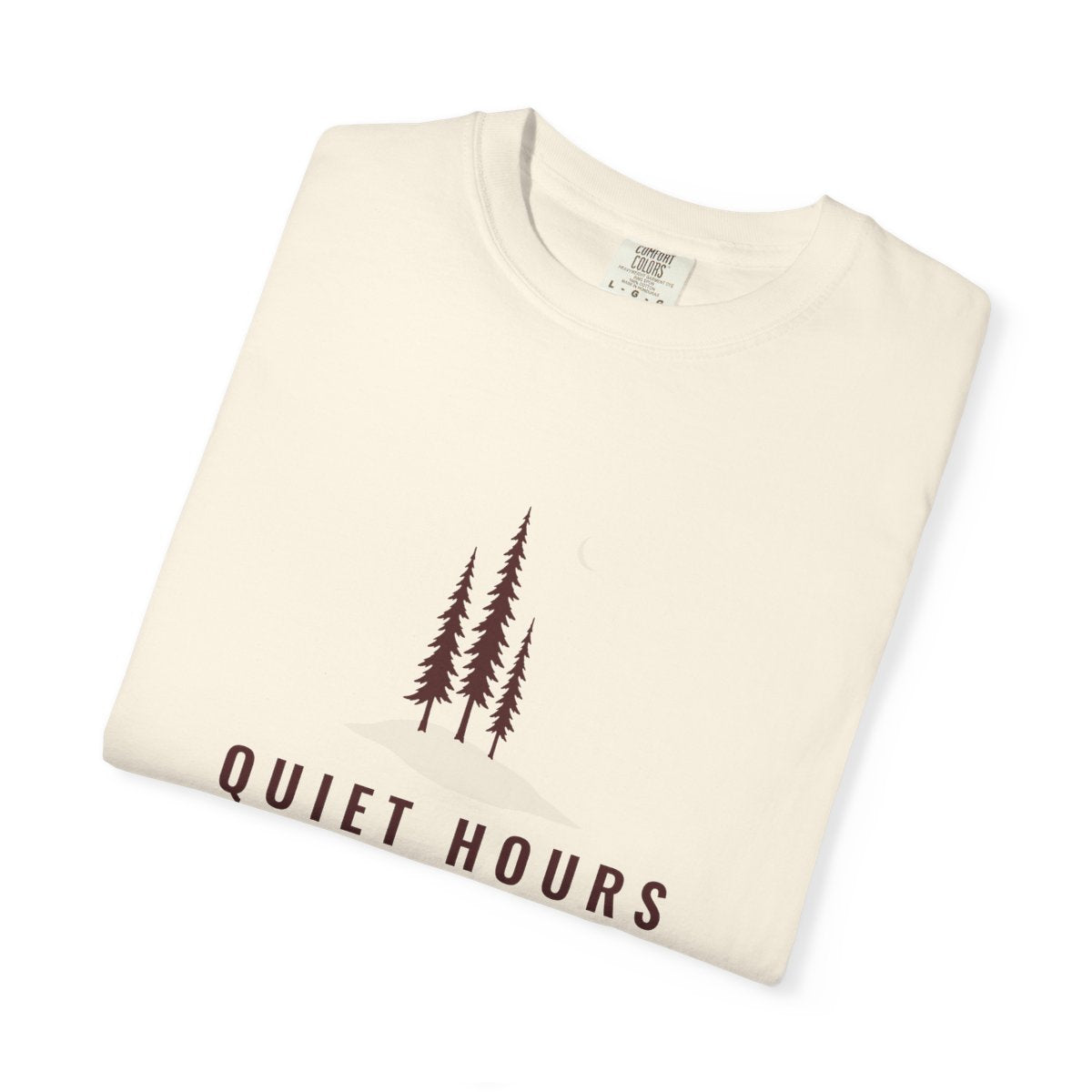 Quiet Hours Tee in Ivory, folded