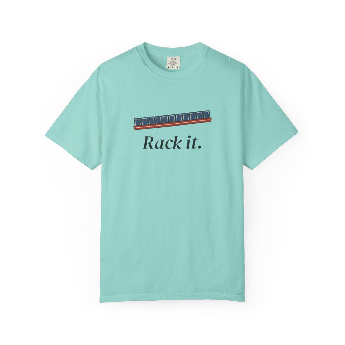 Rack It Tee in Chalky Mint, front view
