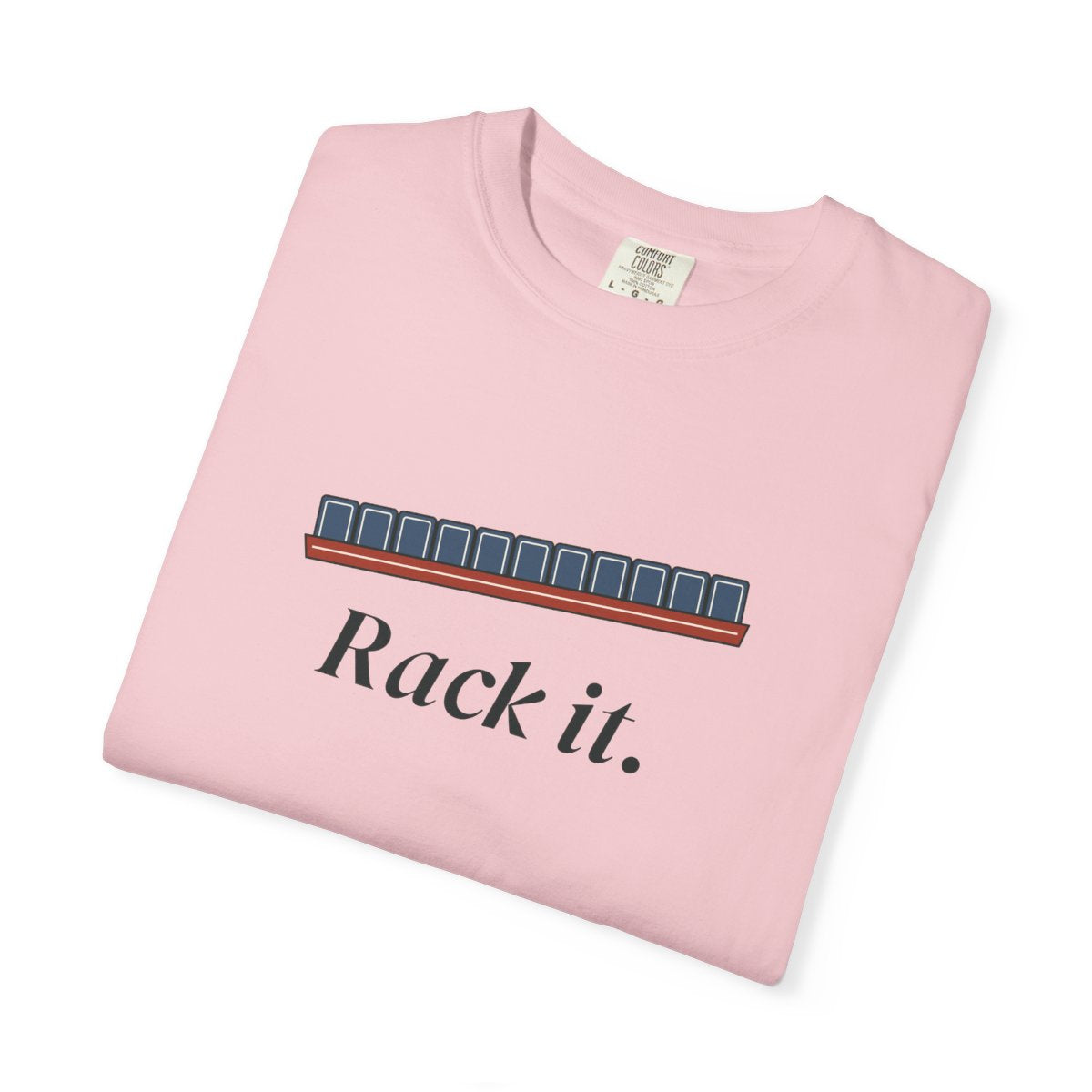 Rack It Tee in Blossom, folded