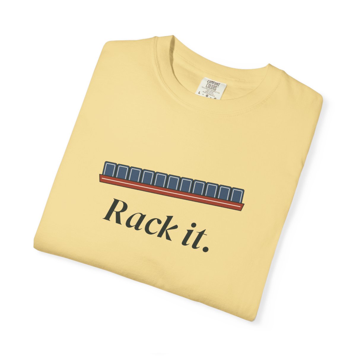 Rack It Tee in Butter, folded