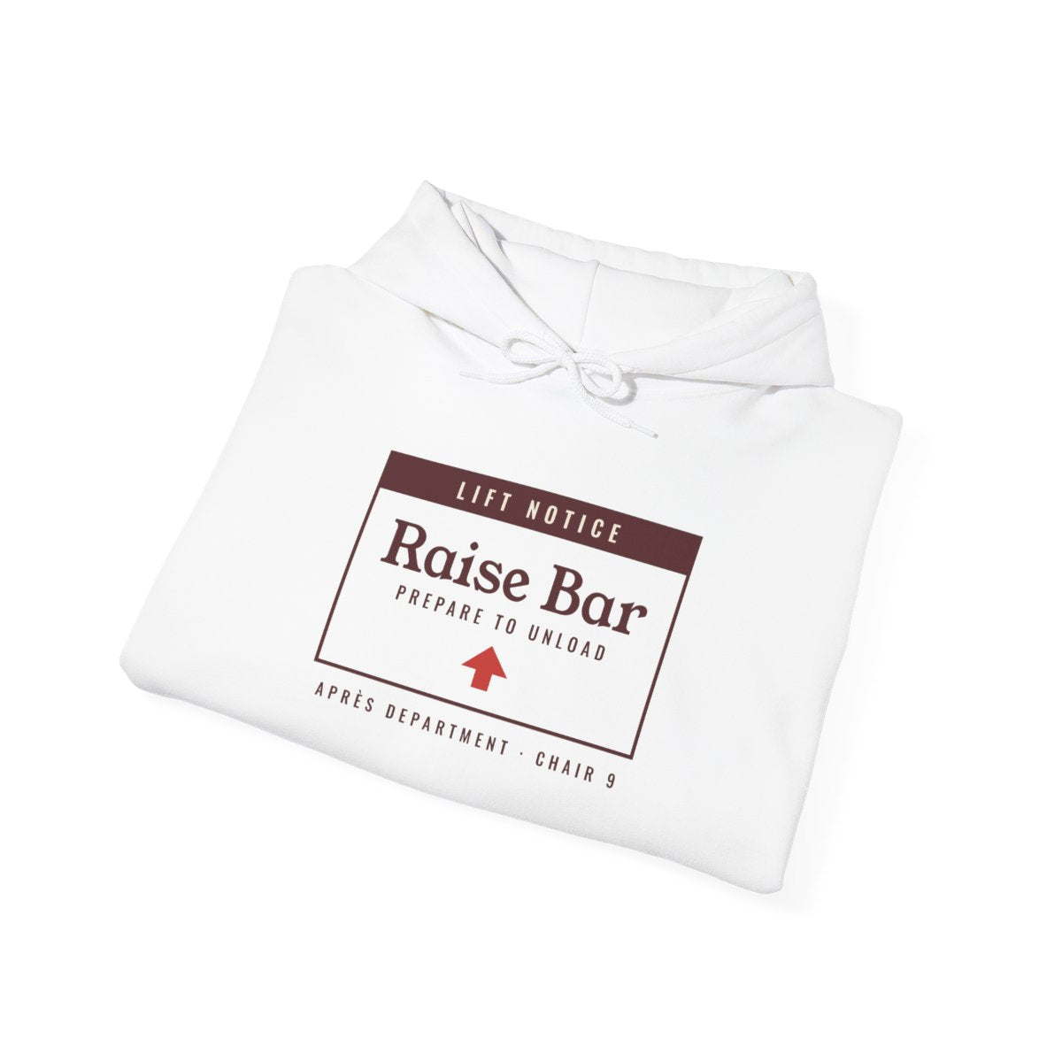 Raise the Bar Hoodie in White, folded