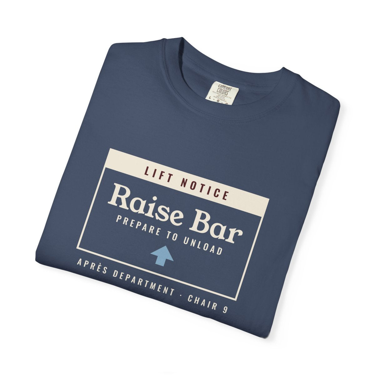 Raise the Bar Tee in Midnight, folded