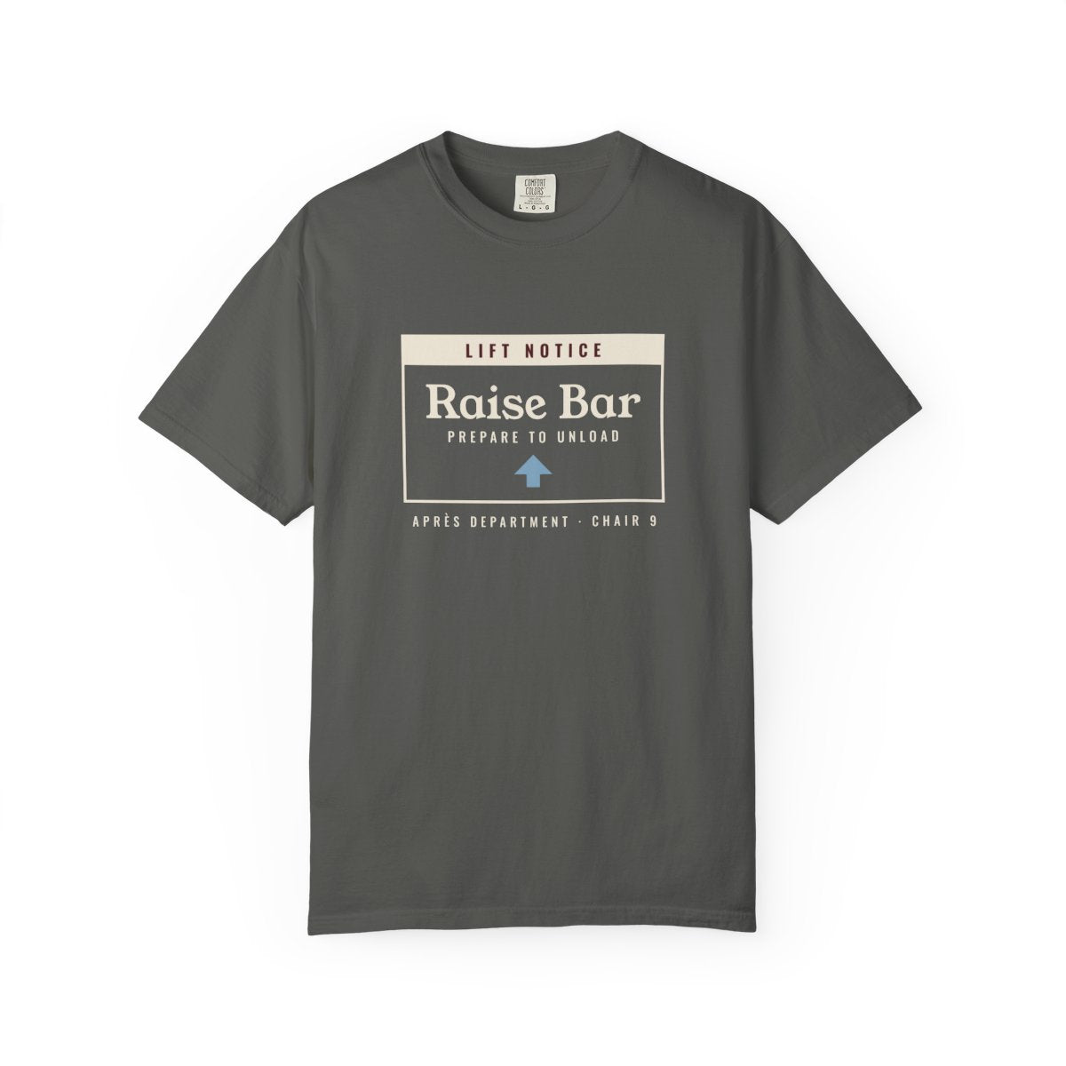 Raise the Bar Tee in Pepper, front view