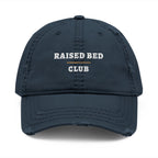 Raised Bed Club Dad Hat in Dark Navy, front view