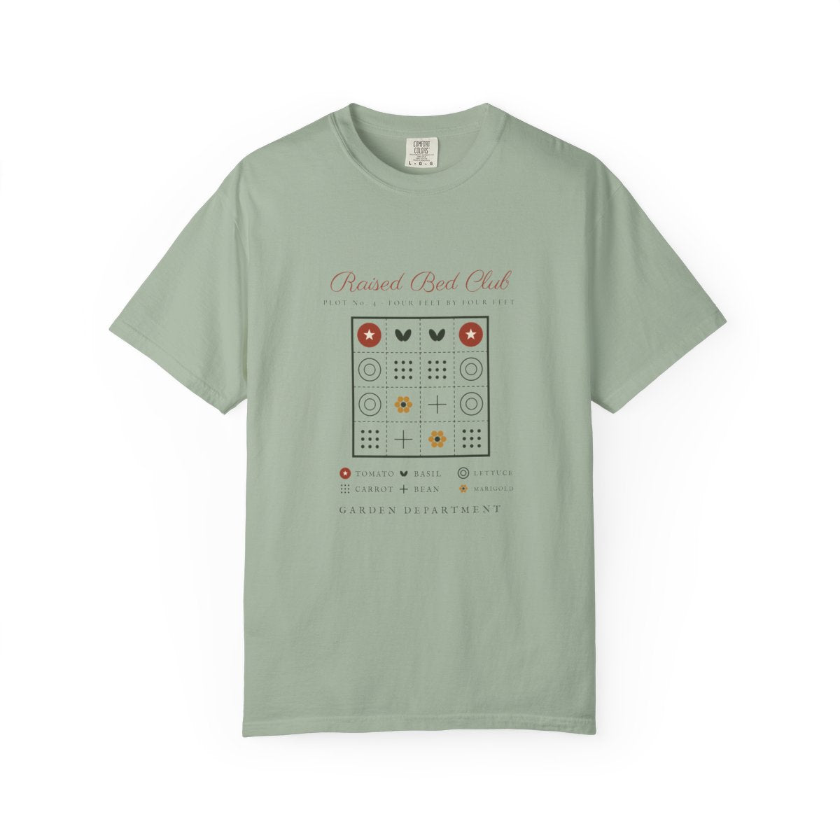 Raised Bed Club Tee in Bay, front view