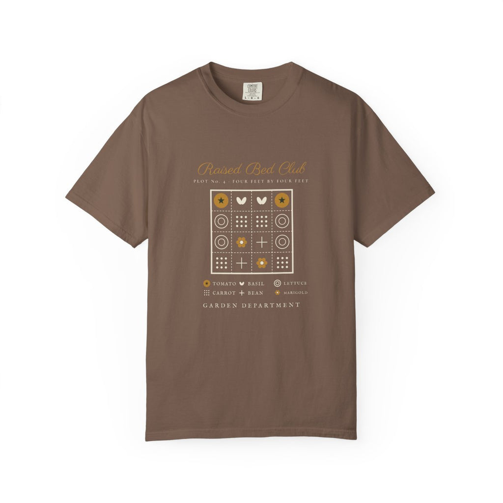 Raised Bed Club Tee in Espresso, front view