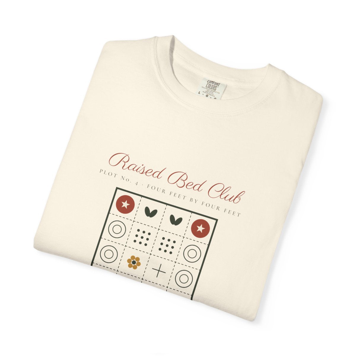 Raised Bed Club Tee in Ivory, folded