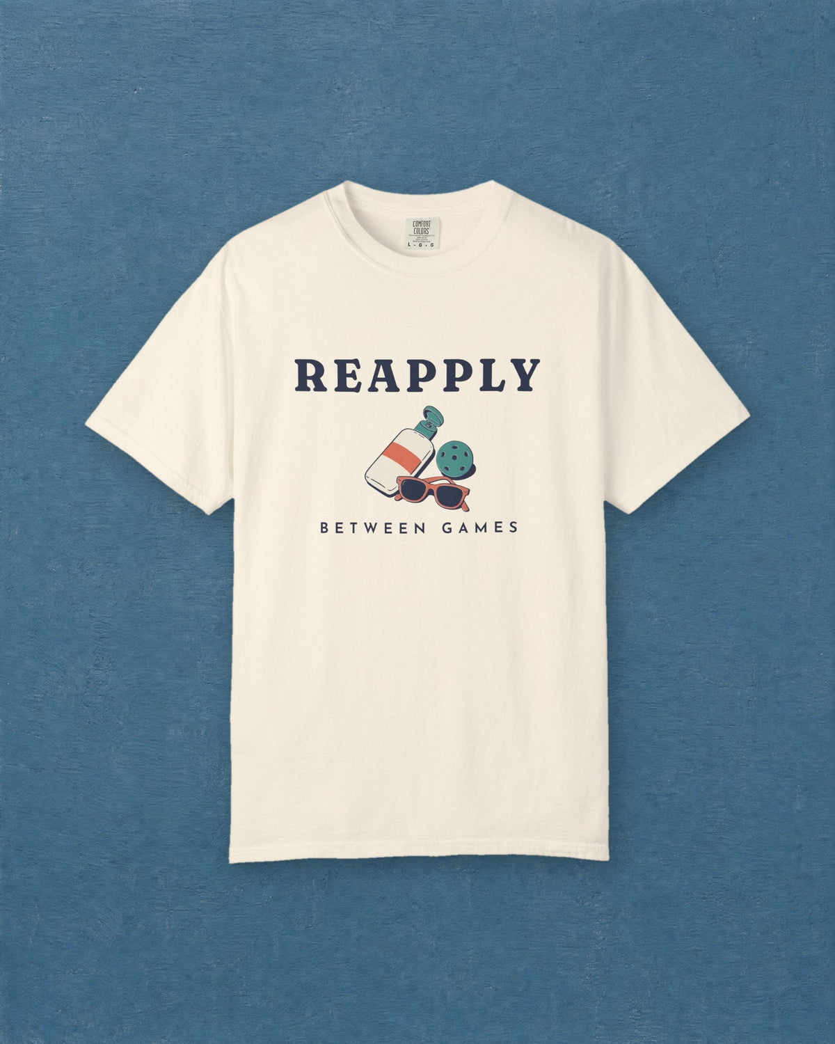 Reapply Between Games Tee in Ivory, styled