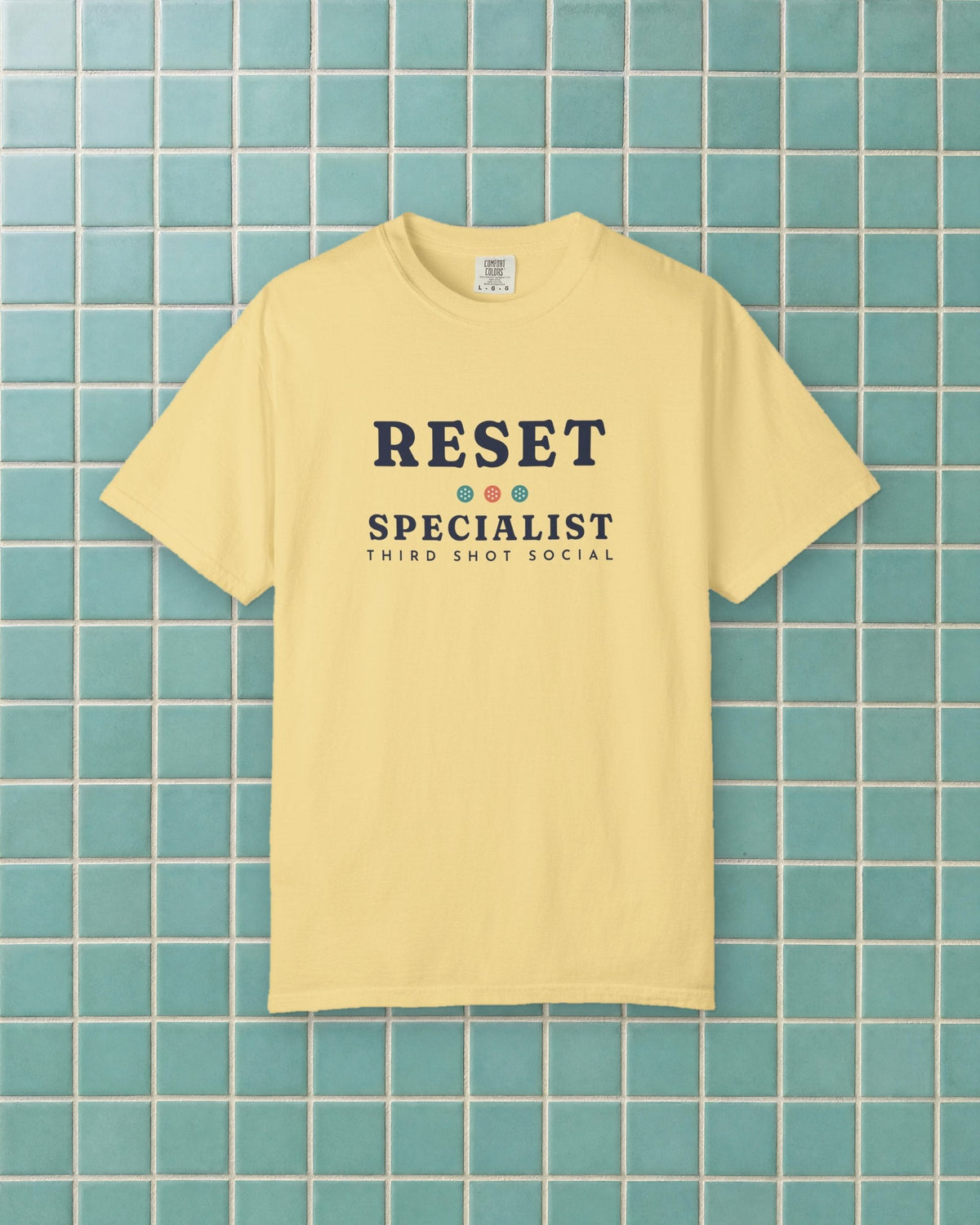 Reset Specialist Tee in Butter, styled