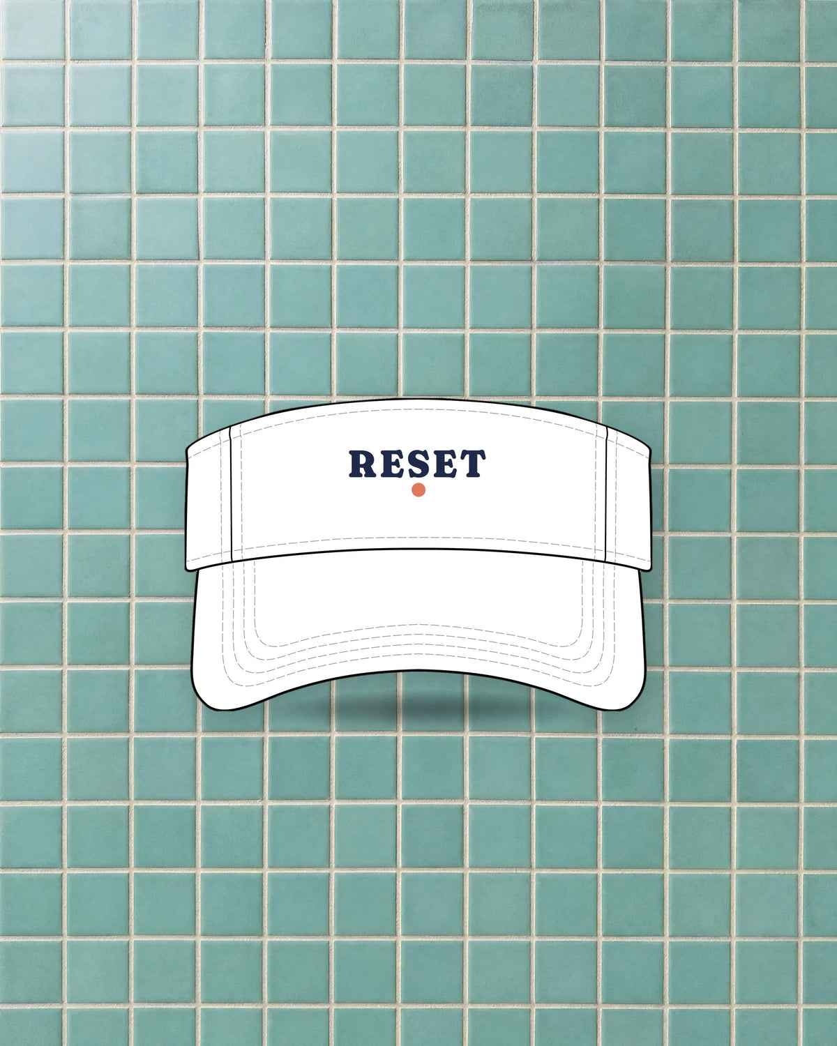Reset Visor in White, styled