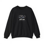 Rest Day Crewneck in Black, front view