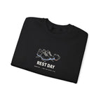 Rest Day Crewneck in Black, folded