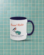 Round Robin Mug in Navy, styled