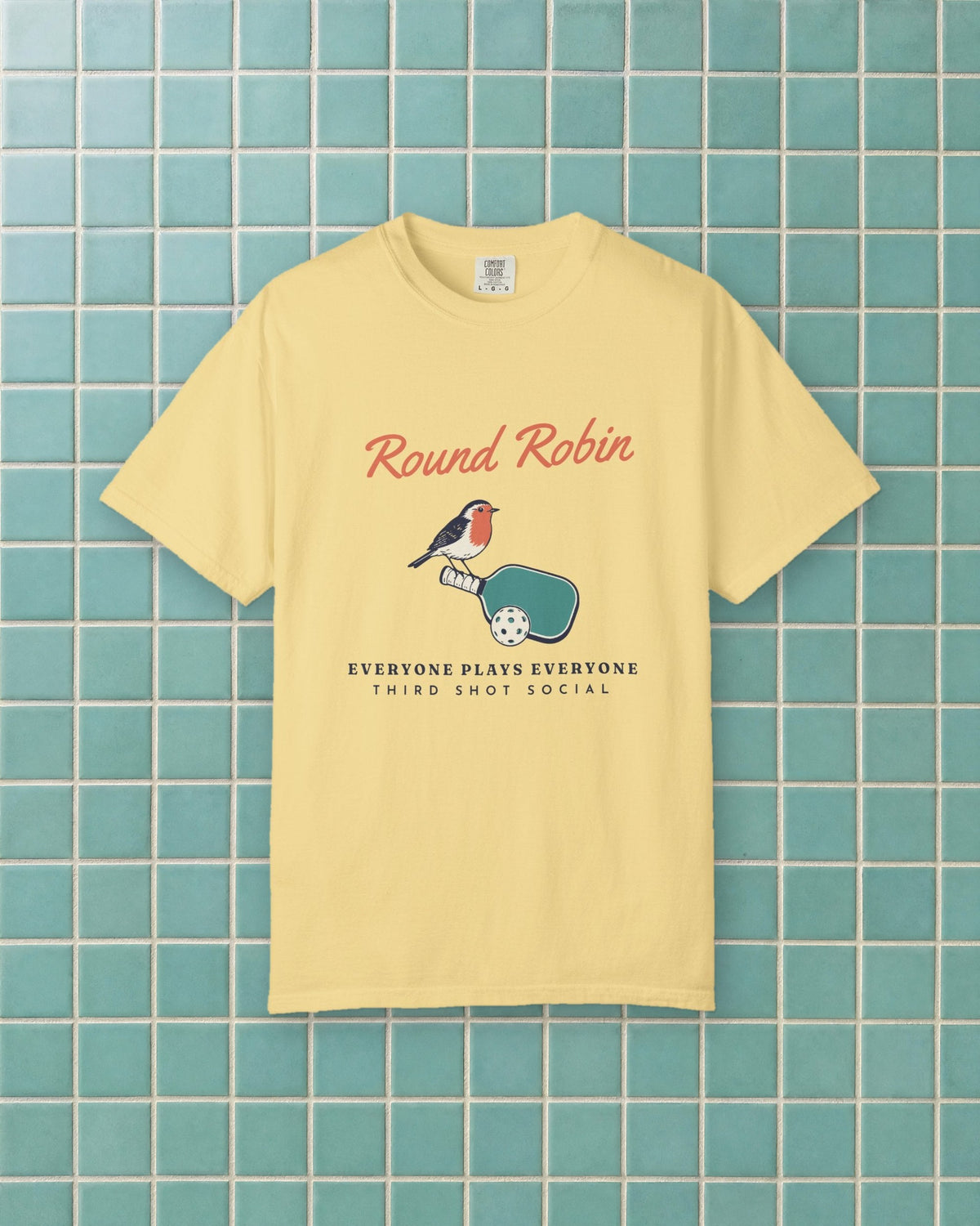 Round Robin Tee in Butter, styled