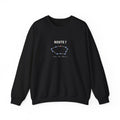 Route 7 Crewneck in Black, front view