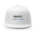 Route 7 Trucker Cap in White, front view