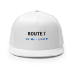 Route 7 Trucker Cap in White, front view