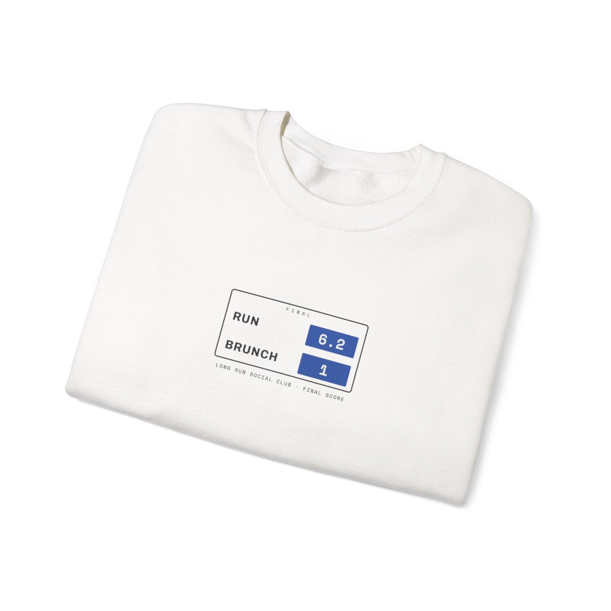 Run 6.2, Brunch 1 Crewneck in White, folded