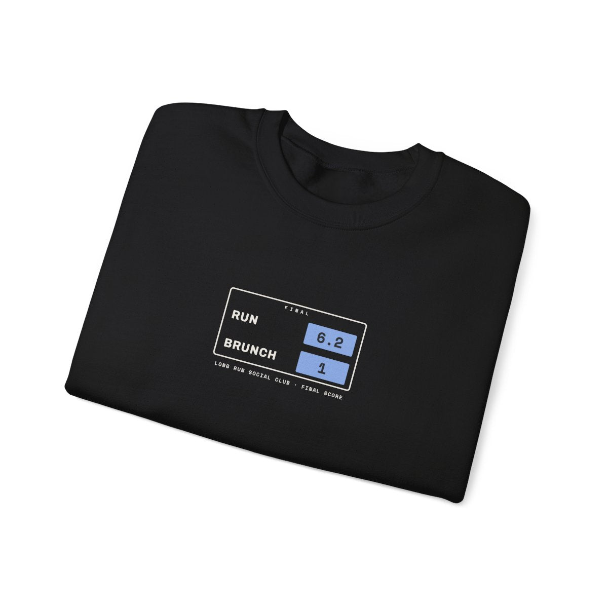 Run 6.2, Brunch 1 Crewneck in Black, folded