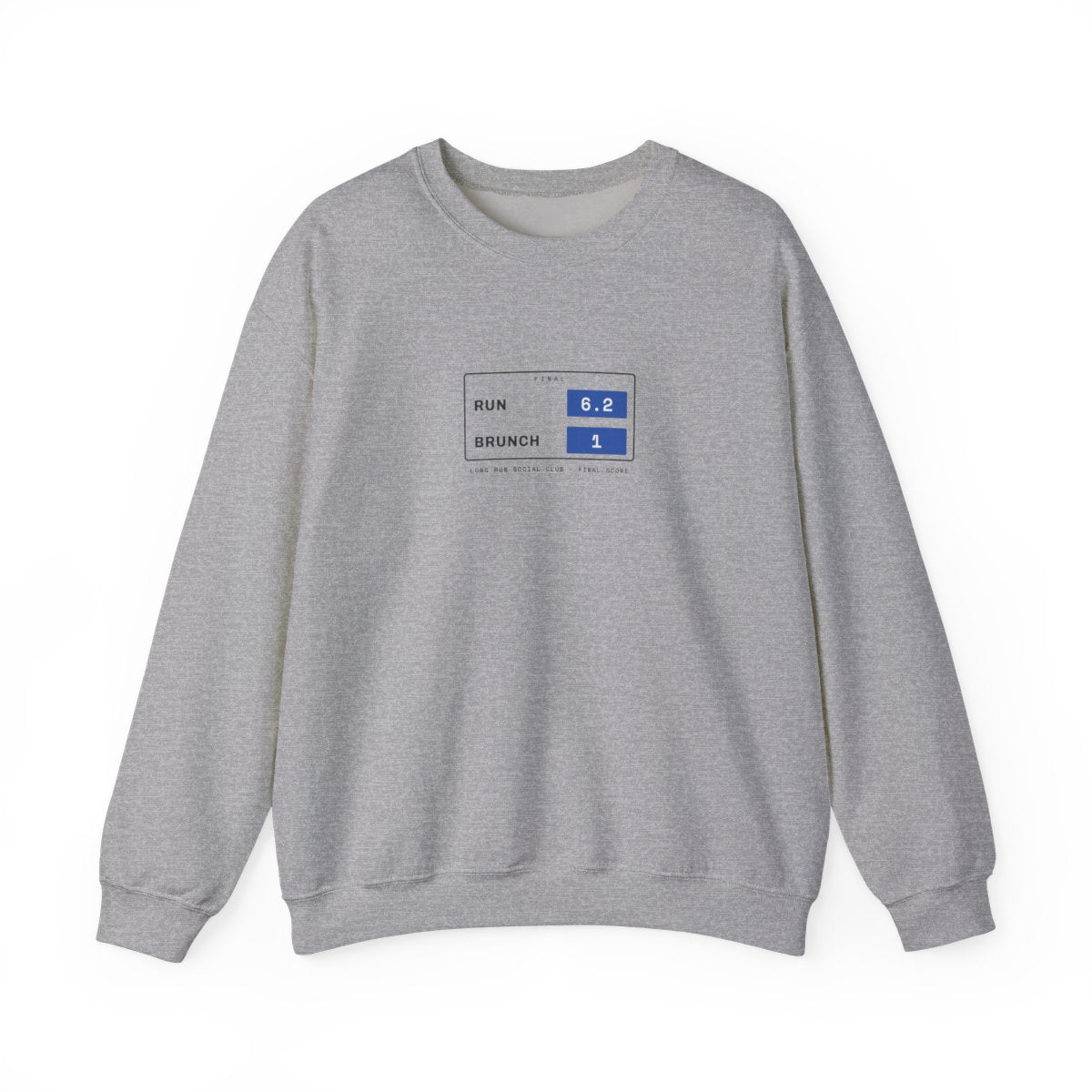 Run 6.2, Brunch 1 Crewneck in Sport Grey, front view