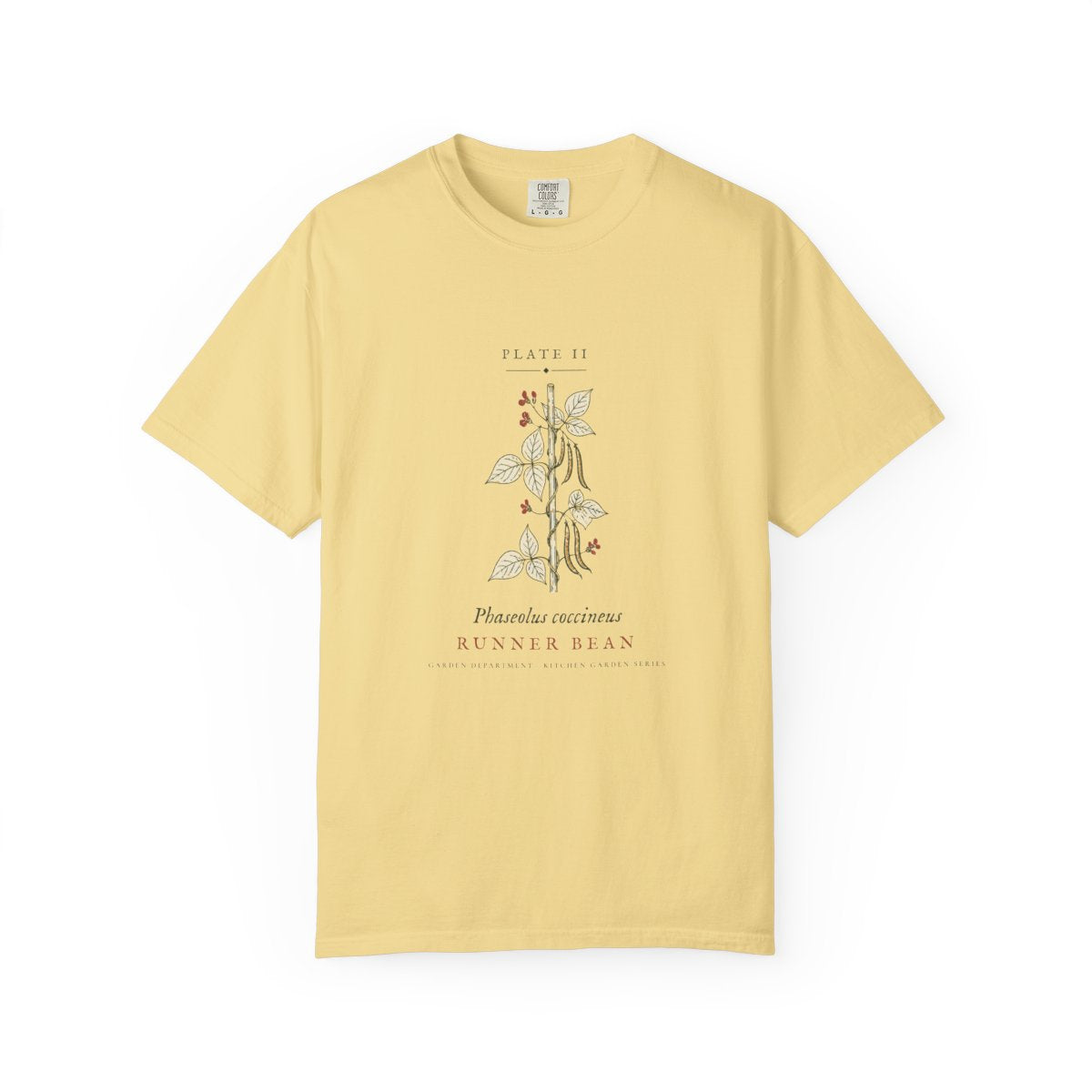 Runner Bean Plate Tee in Butter, front view