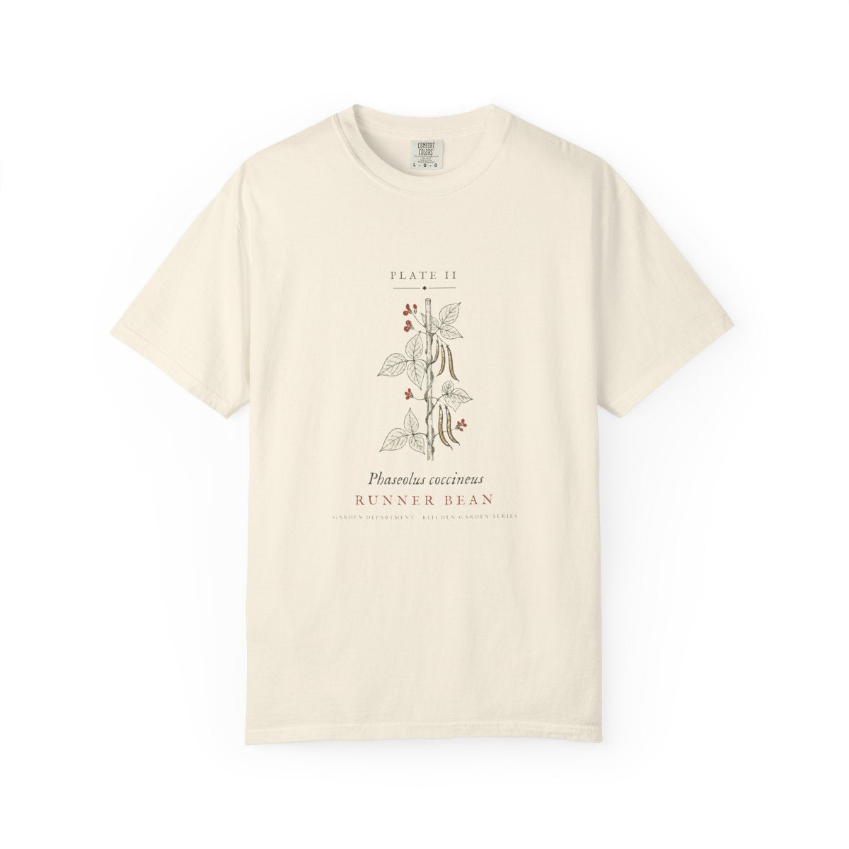 Runner Bean Plate Tee in Ivory, front view