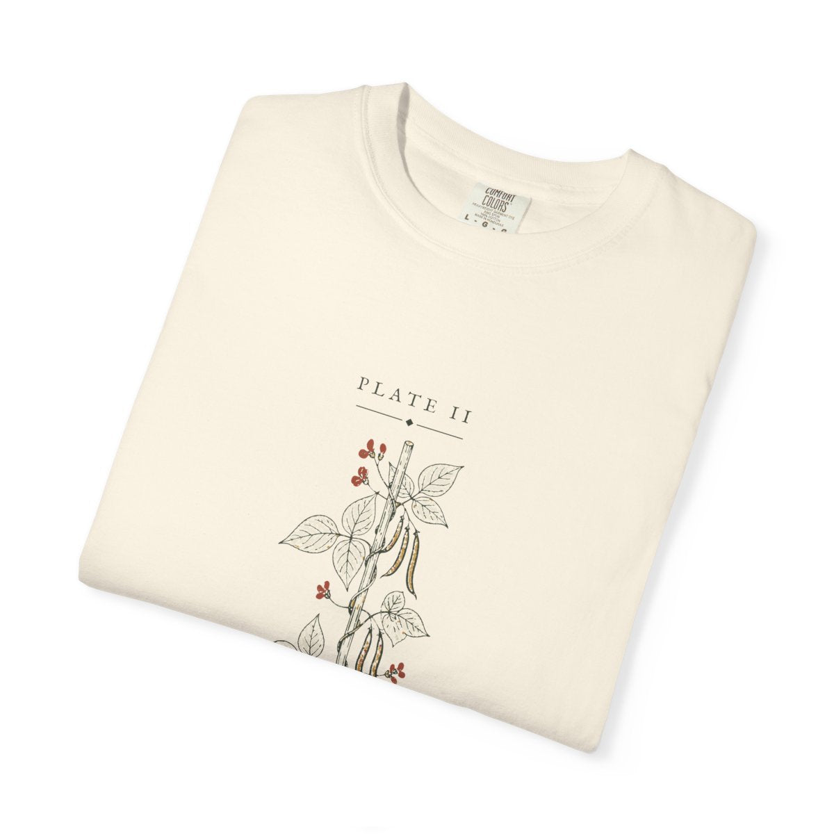 Runner Bean Plate Tee in Ivory, folded