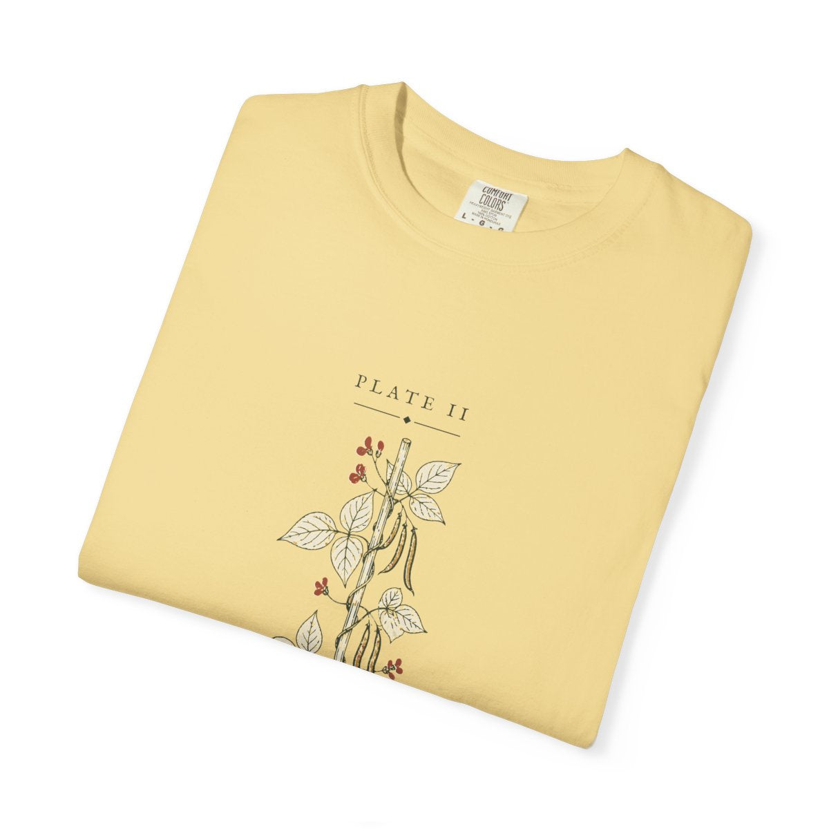 Runner Bean Plate Tee in Butter, folded