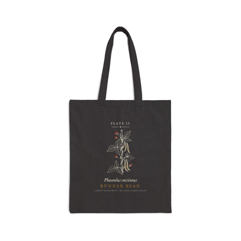 Runner Bean Plate Tote in Black, front view
