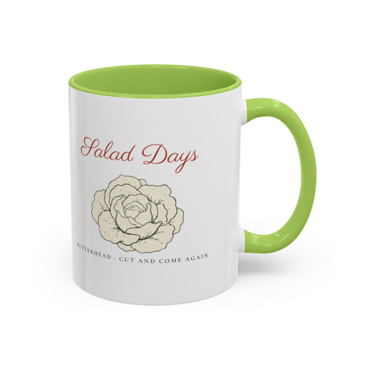 Salad Days Mug in Light Green, right side