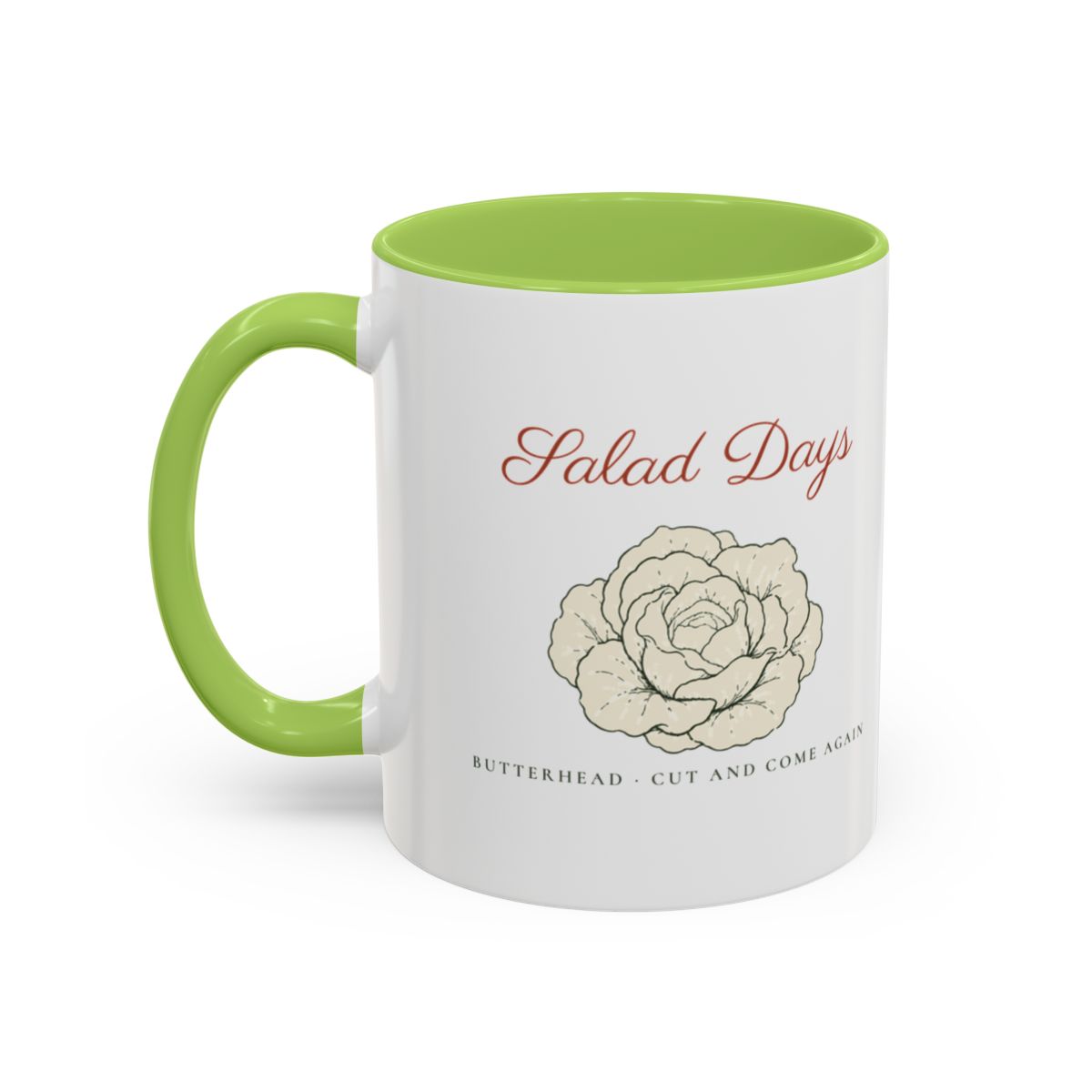 Salad Days Mug in Light Green, left side