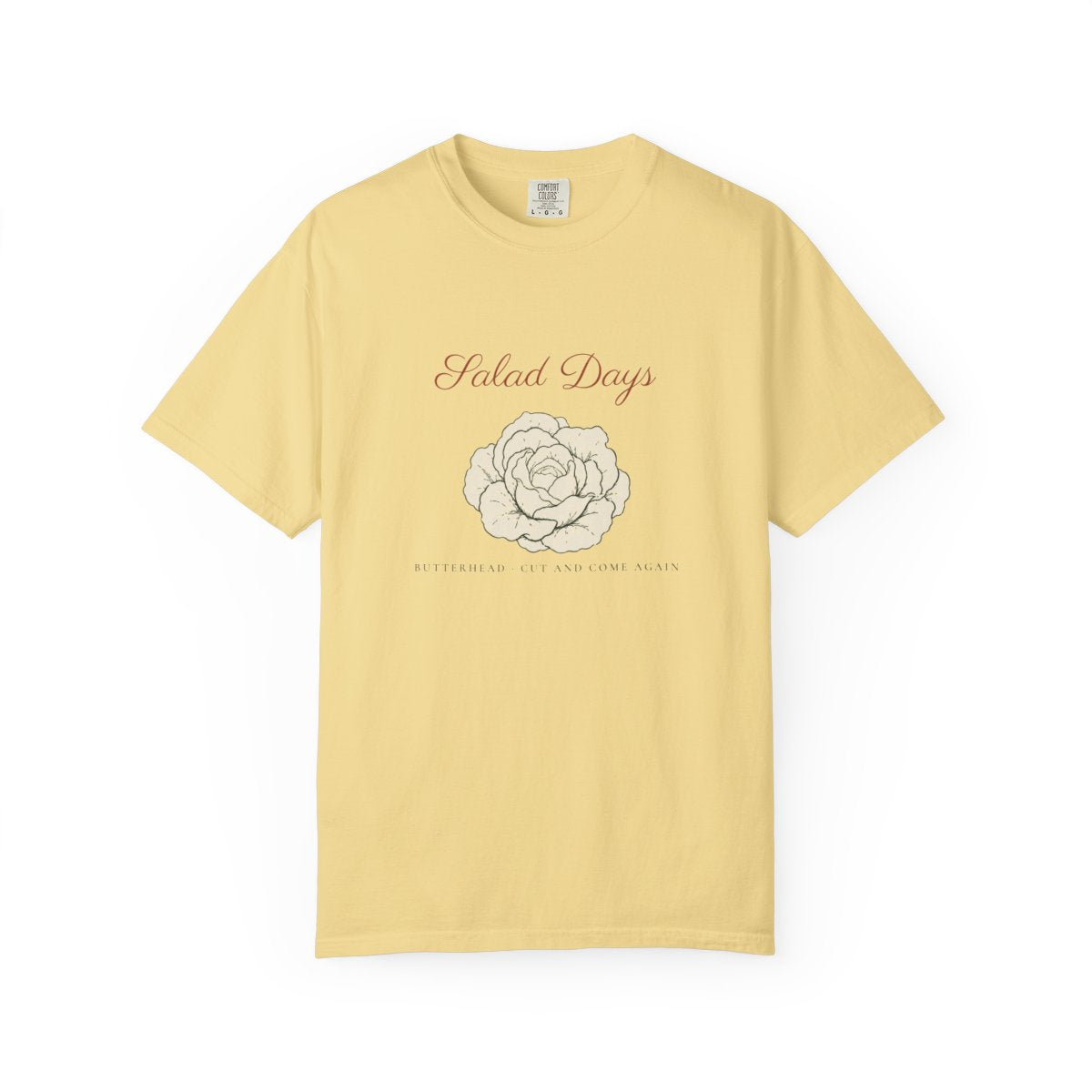 Salad Days Tee in Butter, front view
