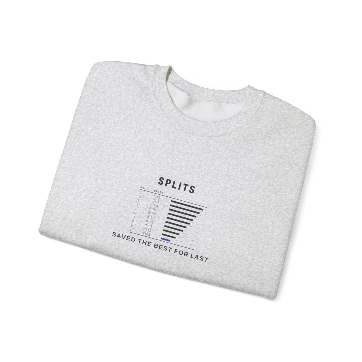 Saved the Best for Last Crewneck in Ash, folded