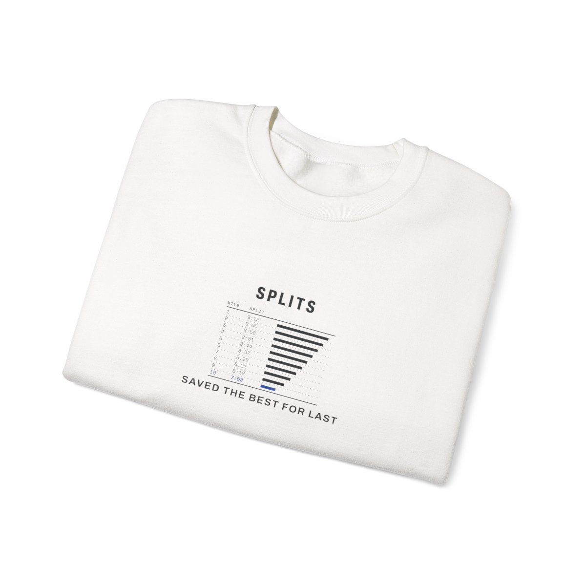 Saved the Best for Last Crewneck in White, folded