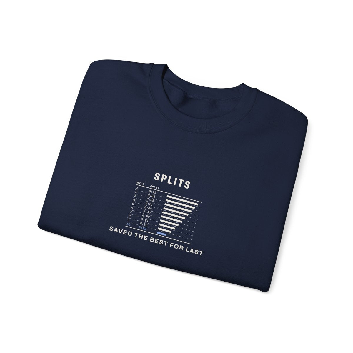 Saved the Best for Last Crewneck in Navy, folded