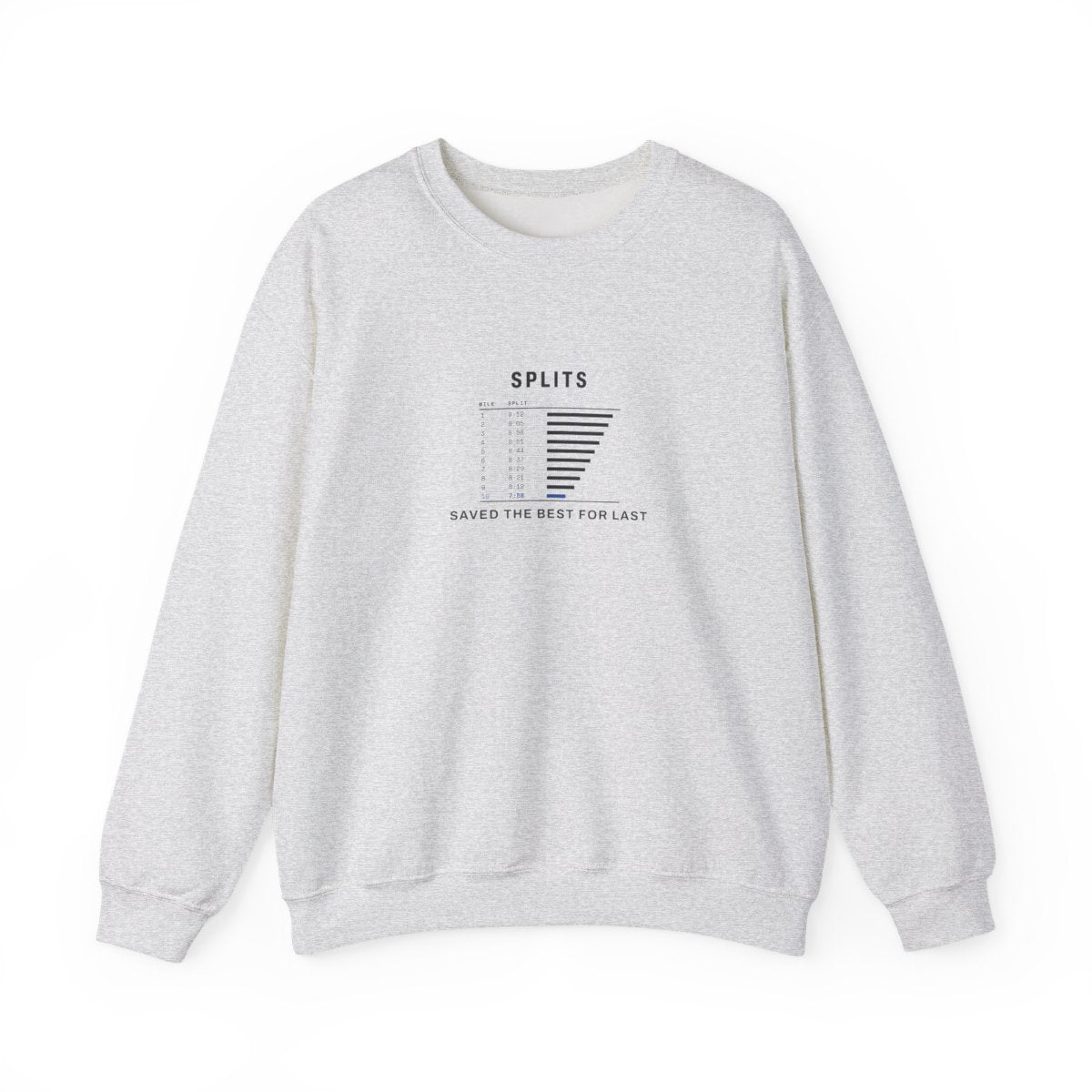Saved the Best for Last Crewneck in Ash, front view