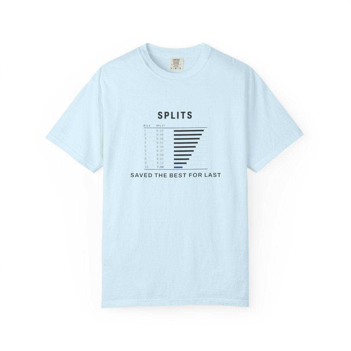 Saved the Best for Last Tee in Chambray, front view