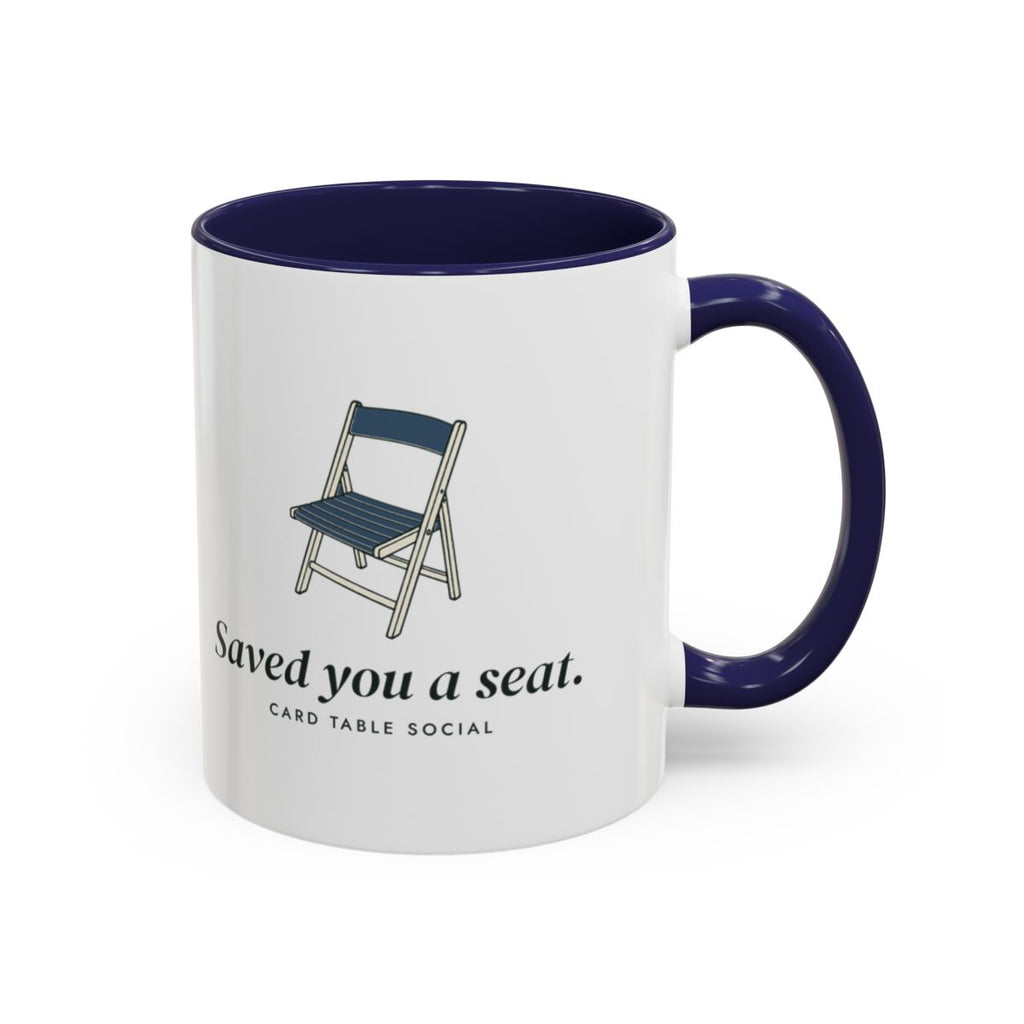 Saved You a Seat Mug in Navy, right side