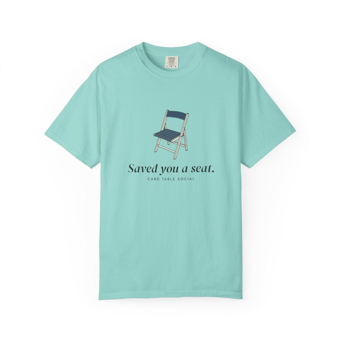 Saved You a Seat Tee in Chalky Mint, front view