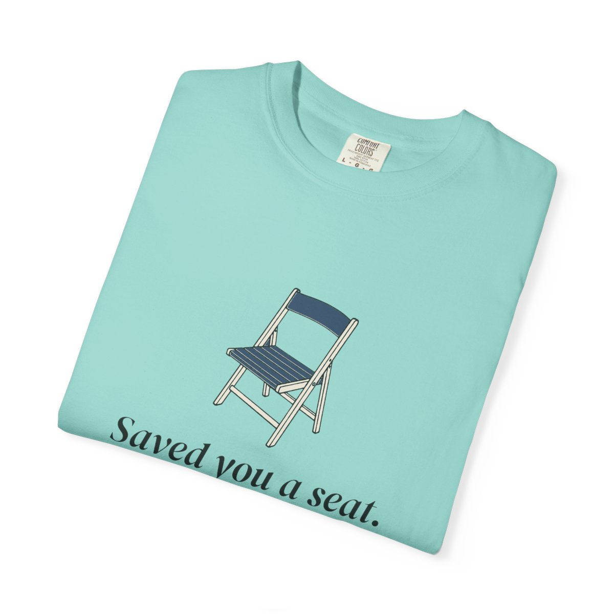 Saved You a Seat Tee in Chalky Mint, folded