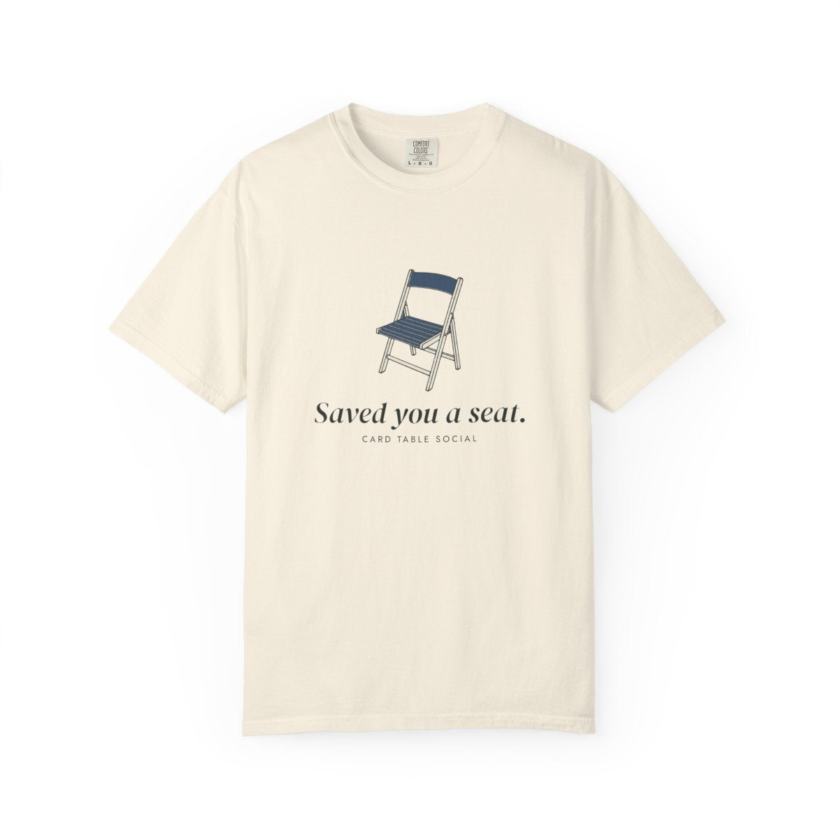 Saved You a Seat Tee in Ivory, front view