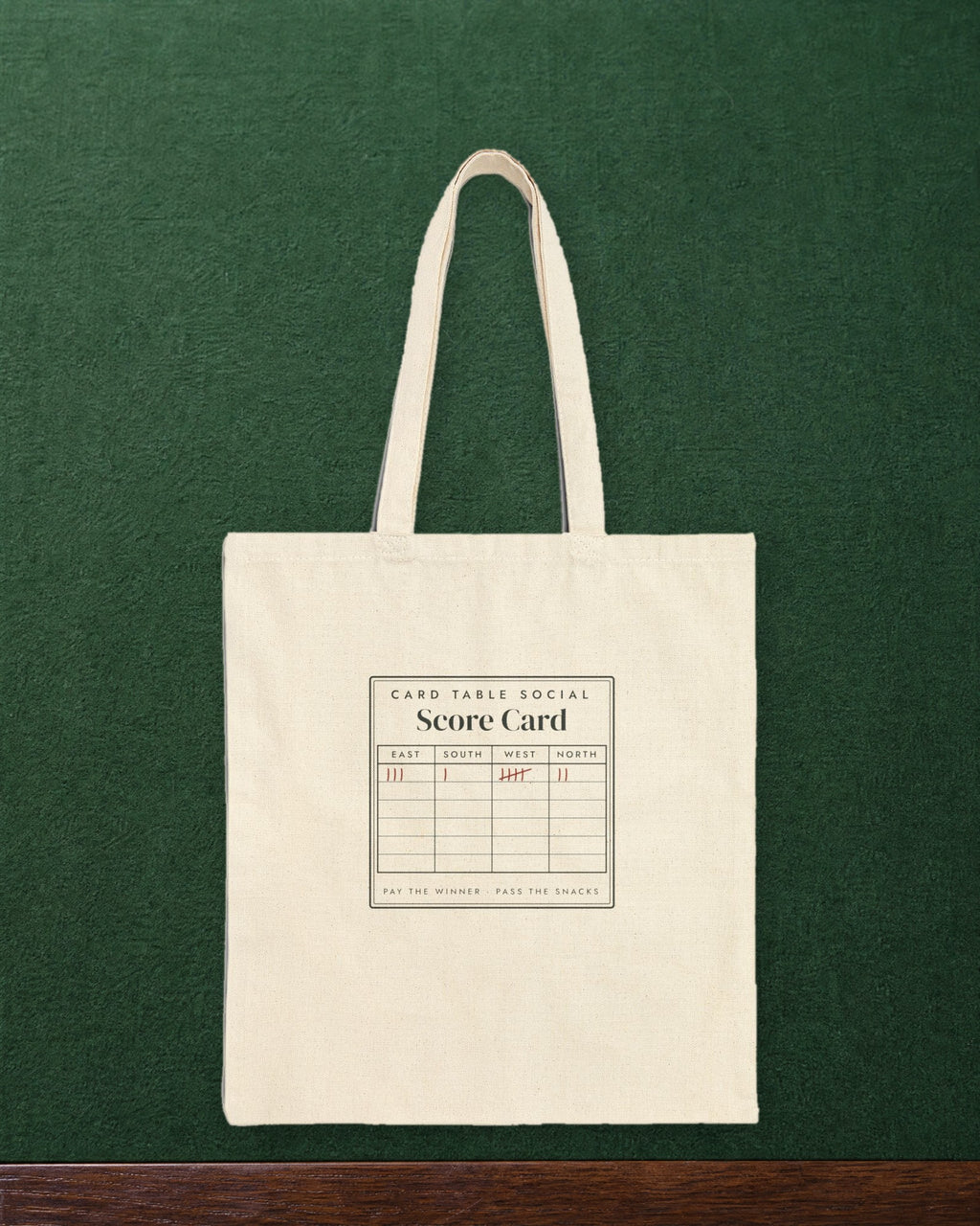 Score Card Tote in Natural, styled