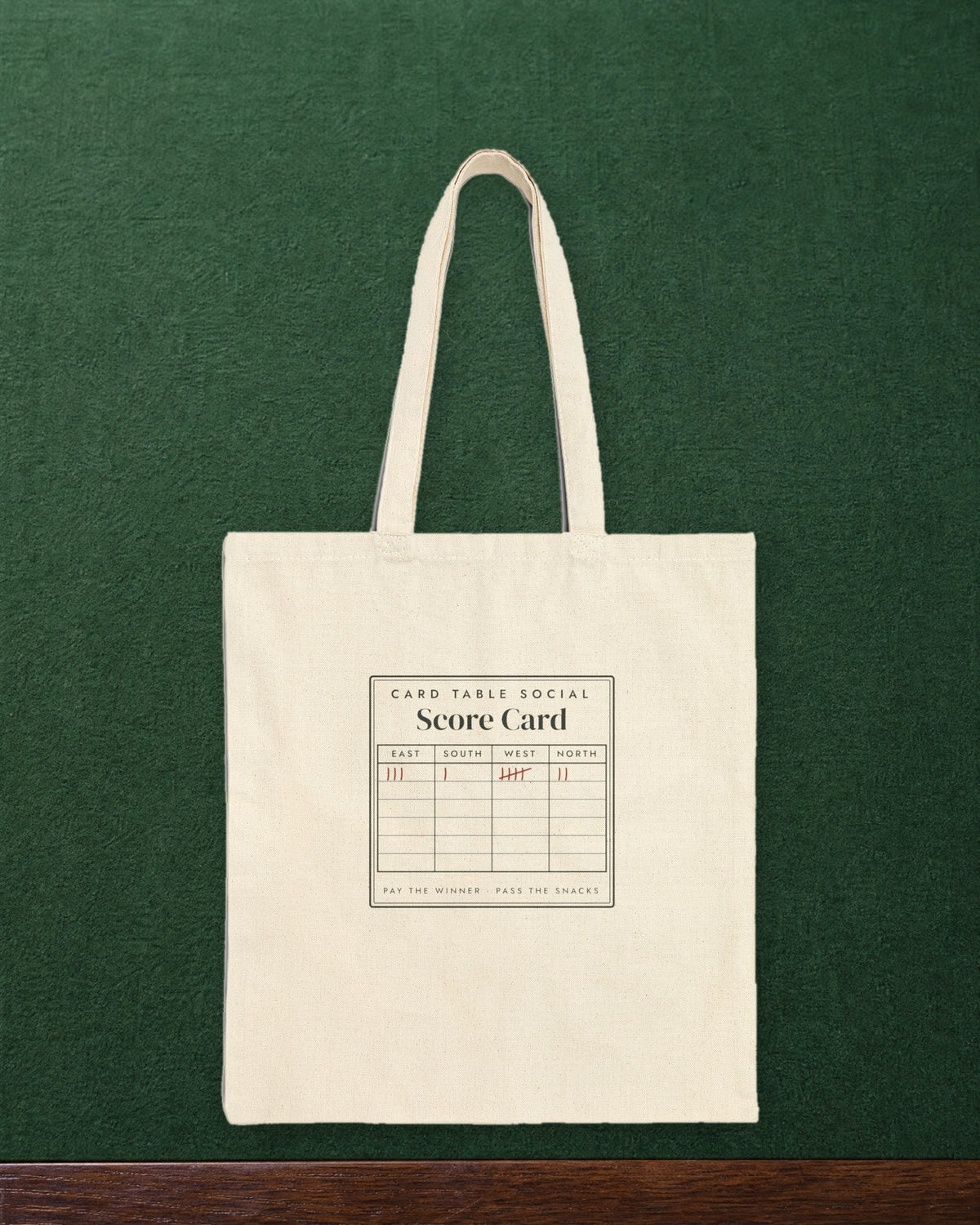 Score Card Tote in Natural, styled