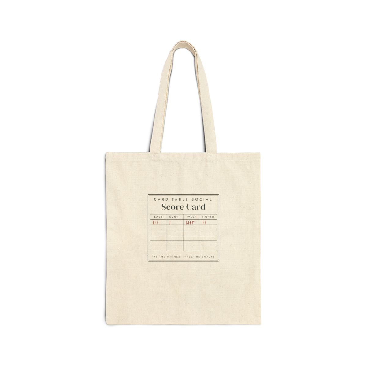 Score Card Tote in Natural, front view