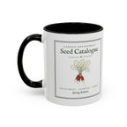 Seed Catalogue Mug in Black, left side