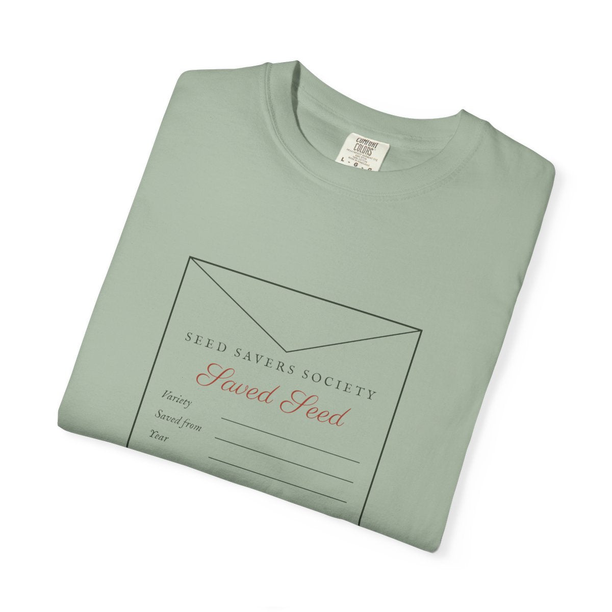 Seed Savers Tee in Bay, folded