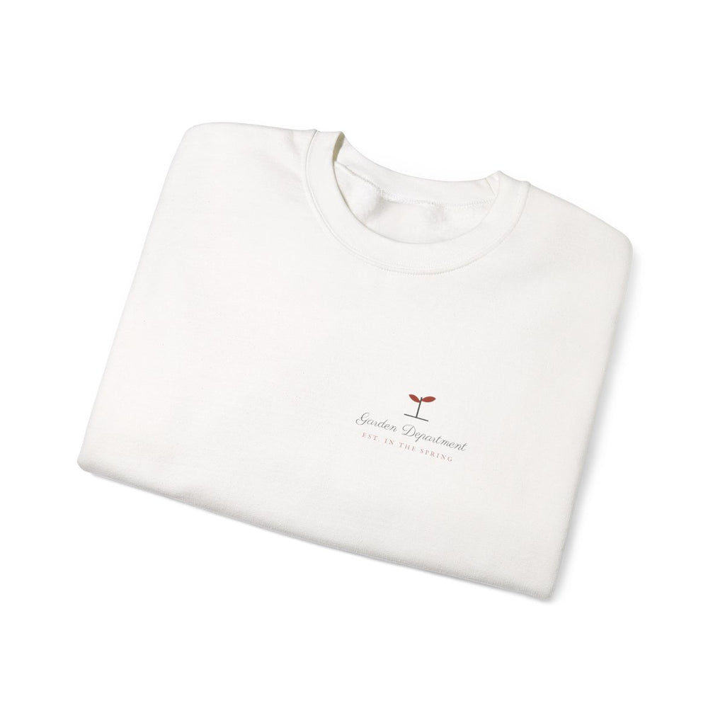 Seedling Crewneck in White, folded