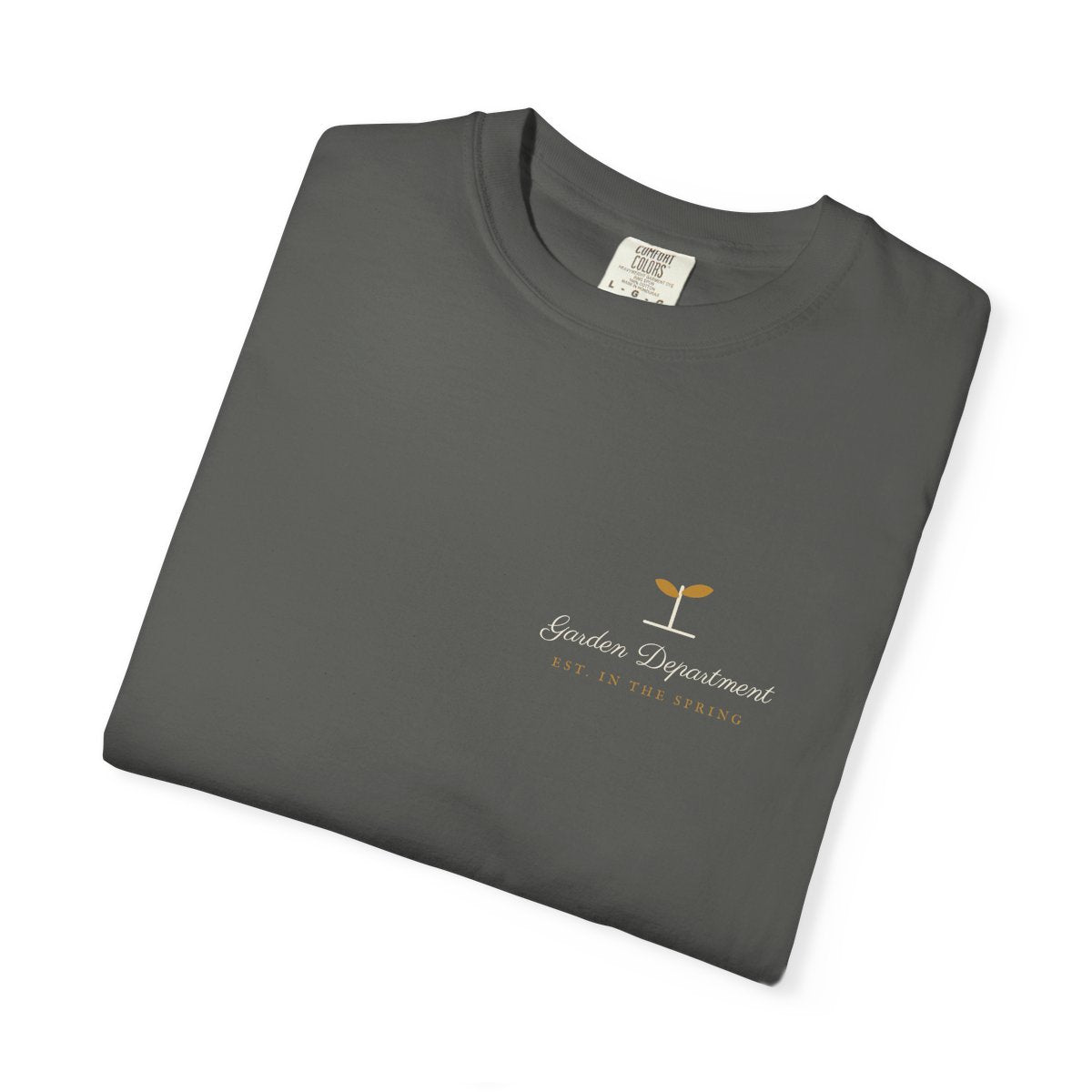 Seedling Tee in Pepper, folded