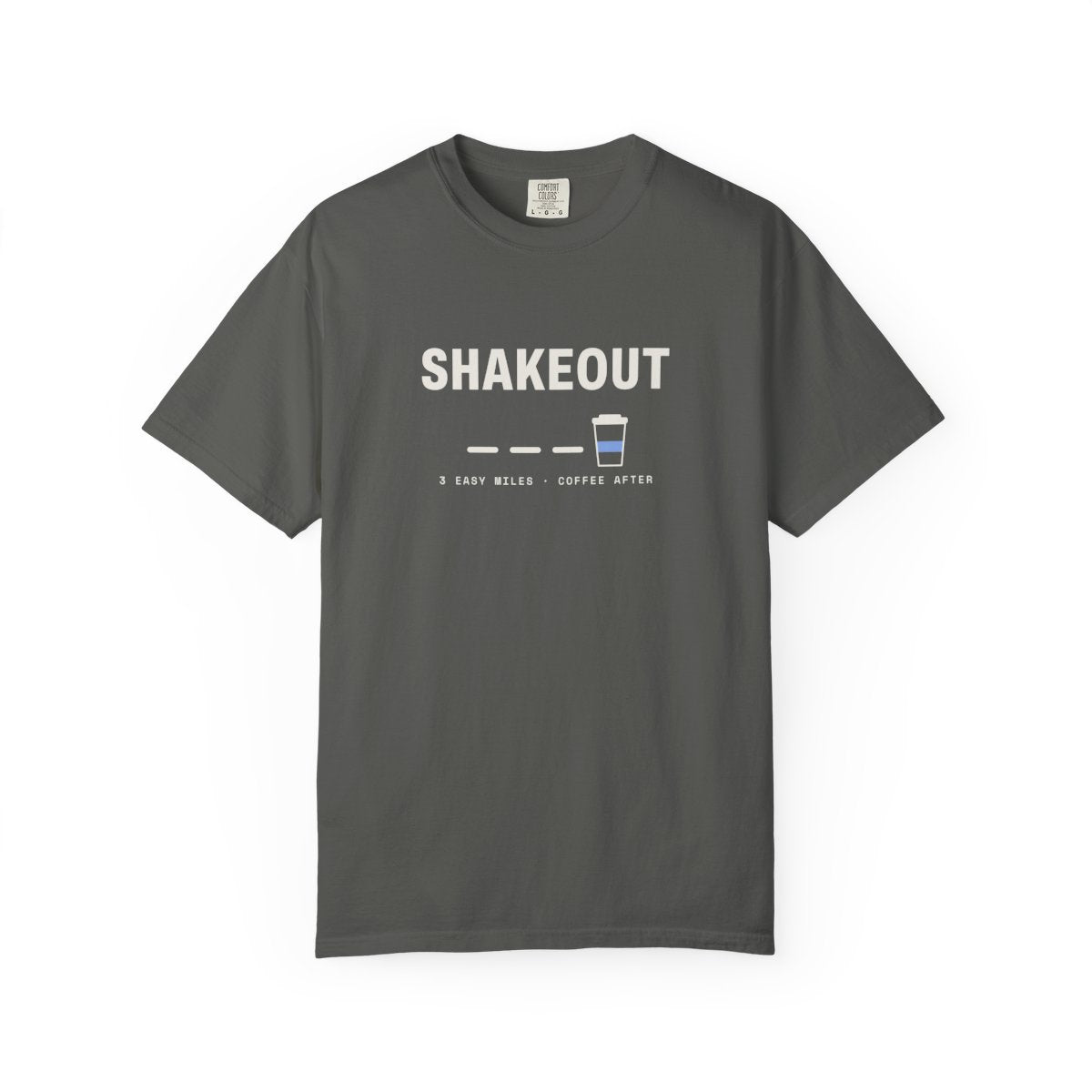 Shakeout Tee in Pepper, front view