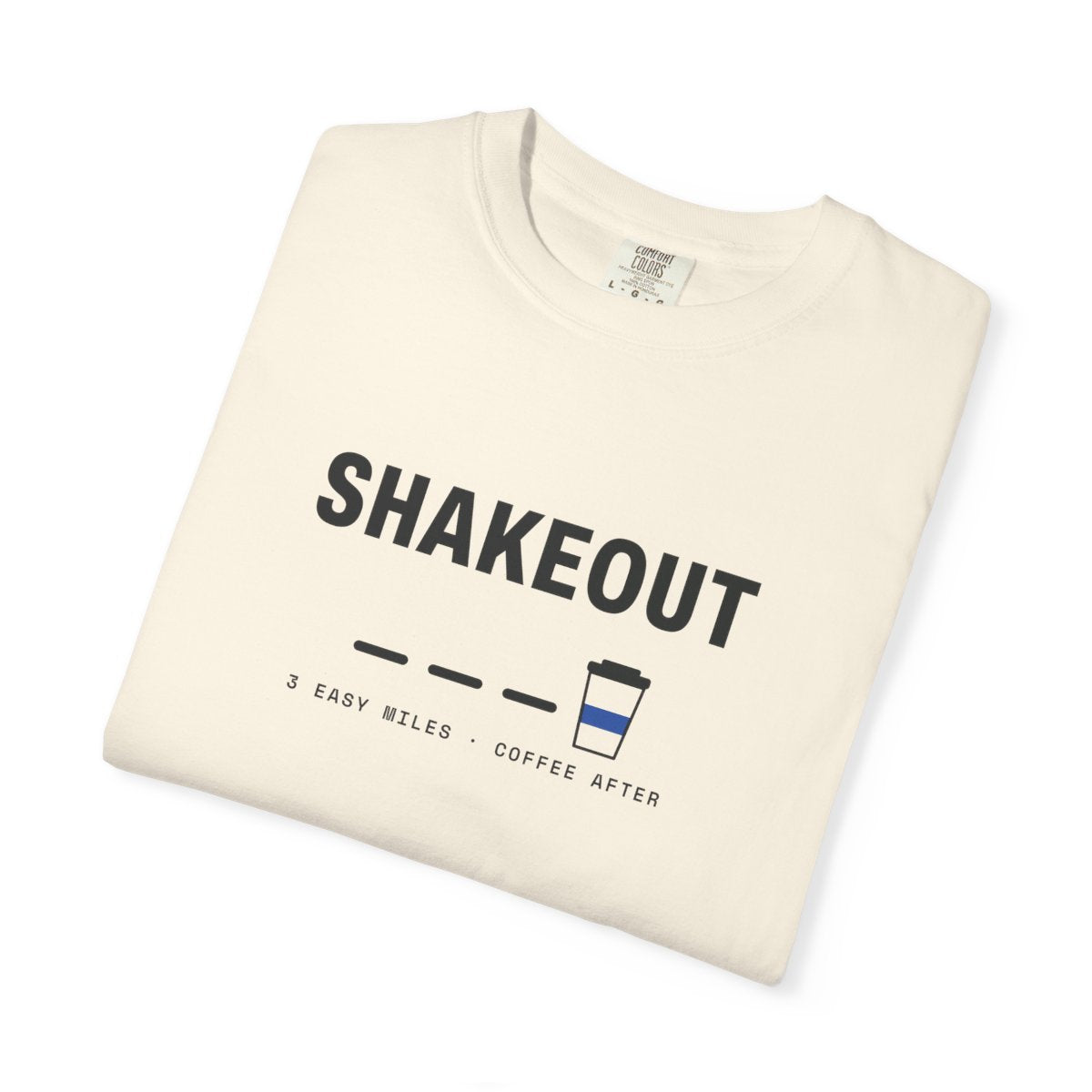 Shakeout Tee in Ivory, folded